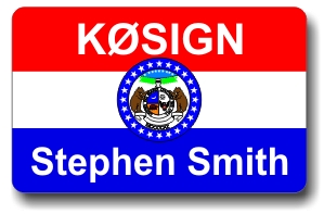 Callsign ID Badge with Missouri Flag Callsign ID Badge with Missouri Flag